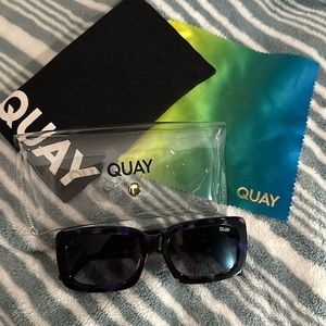 Quay Yada Yada Purple Tortoise Smoke polarized sunglasses